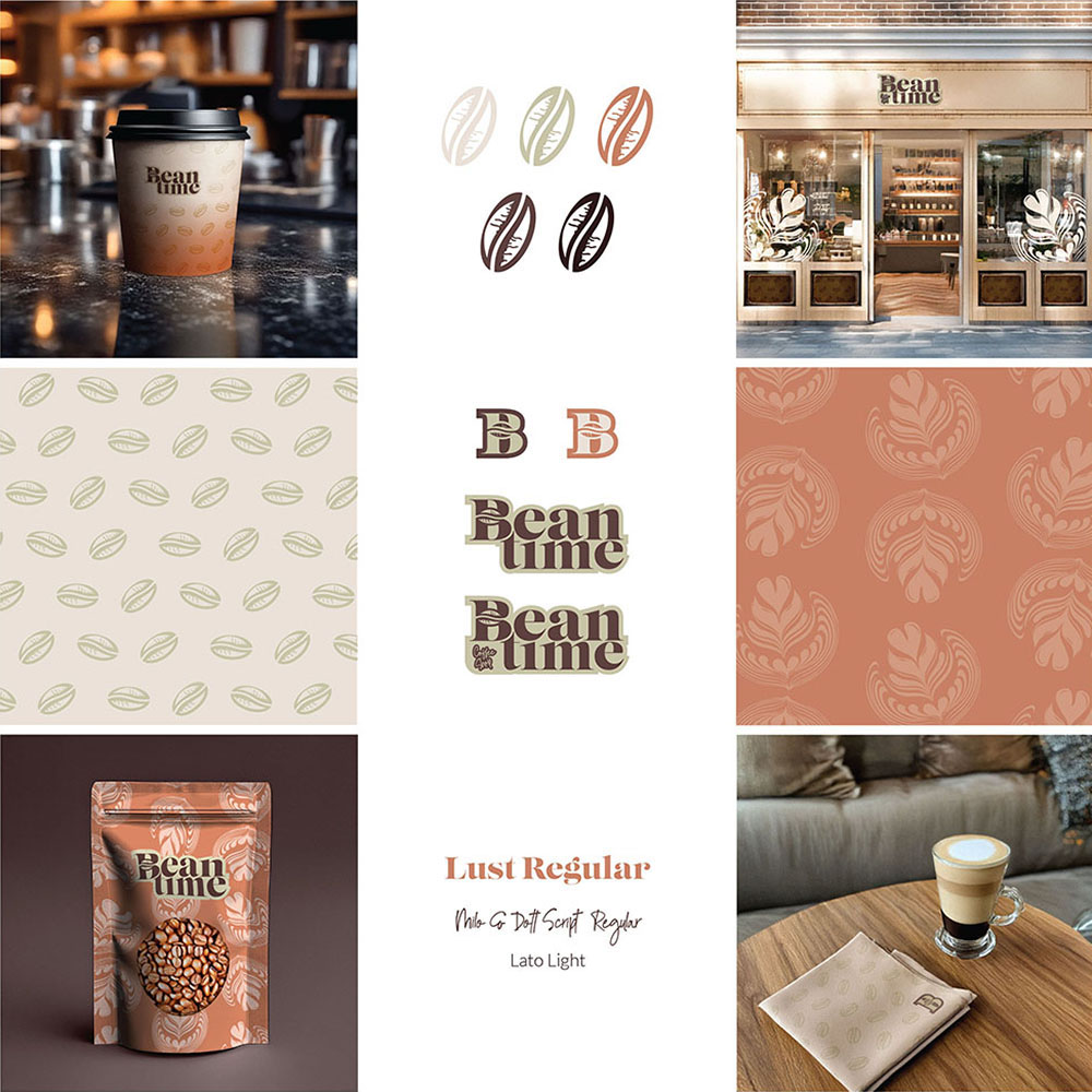 Brand Design for Bean Time Coffee Shop