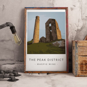 Magpie Mine - Peak District Print - Fine Art Print - Travel Print - Landscape Print - A4