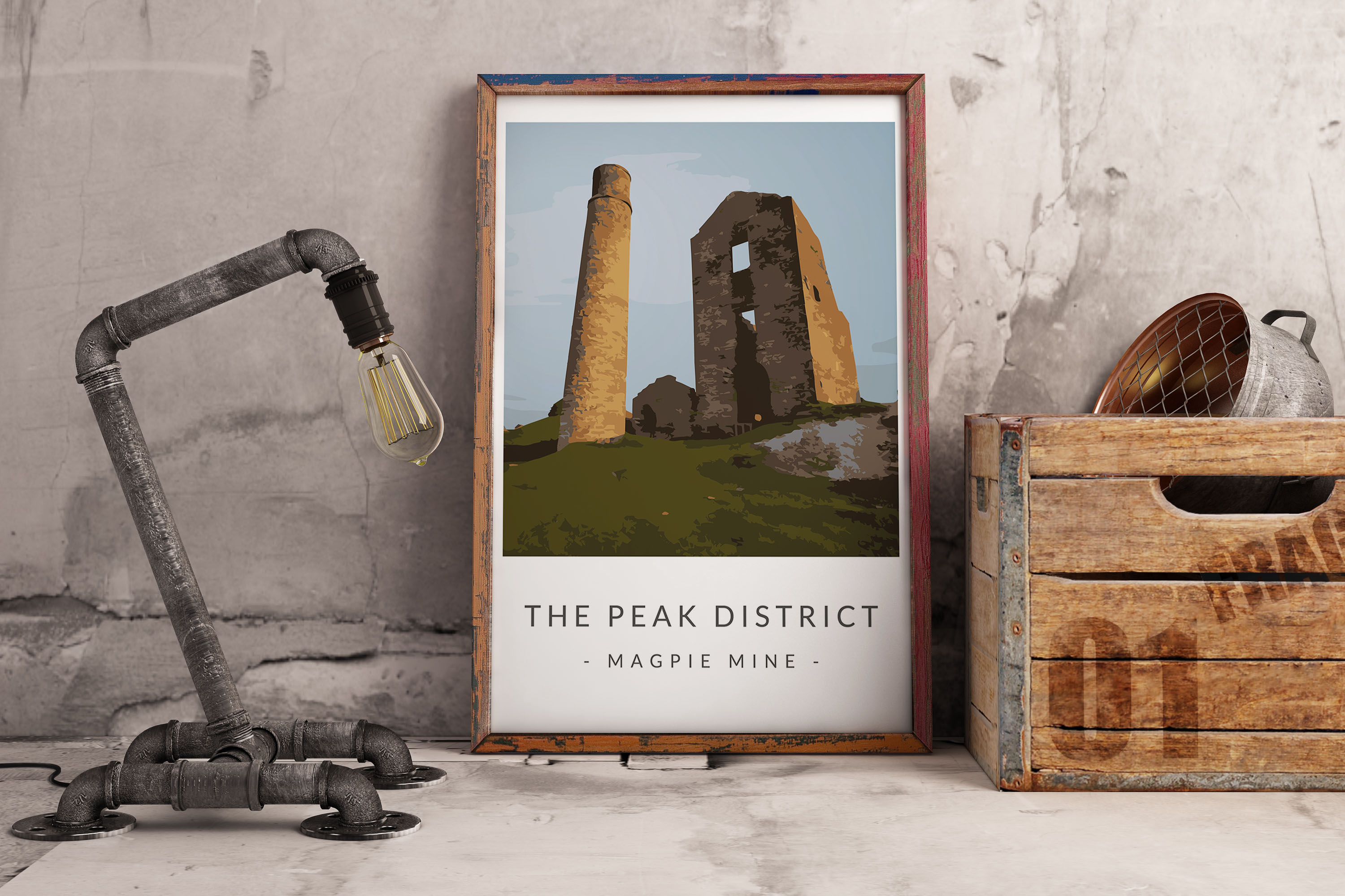 Magpie Mine - Peak District Print - Fine Art Print - Travel Print - Landscape Print - A4