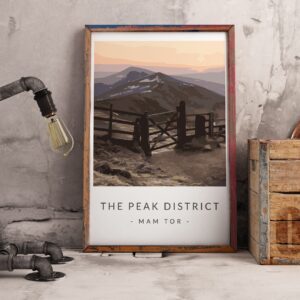 Mam Tor - Peak District Print - Fine Art Print - Travel Print - Landscape Print - A4