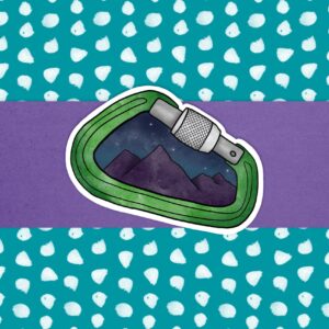 Carabiner Mountains | Vinyl Sticker | Vanlife | Climber Sticker