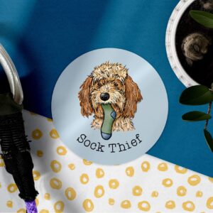 Cockapoo | Sock Thief | Vinyl Sticker | Dog