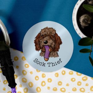 Cockapoo | Sock Thief | Vinyl Sticker | Dog